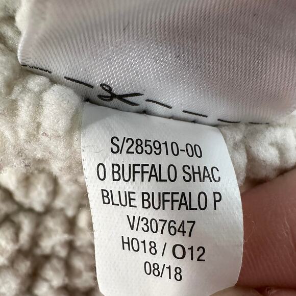 Old Navy Jacket Kids Boys Sz 3T Sherpa Fleece Lined Button Up Buffalo Plaid Blue - Picture 7 of 7